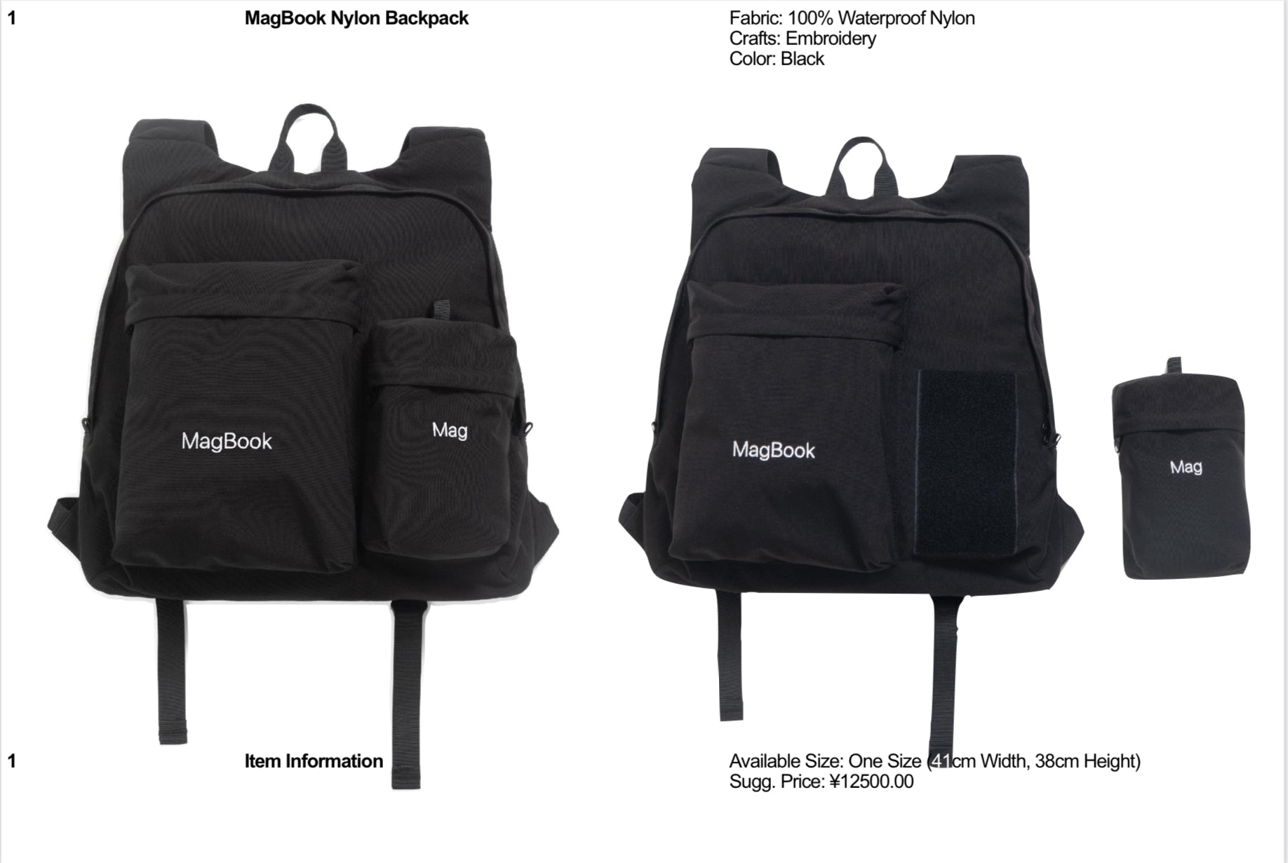 Same Paper amateur / Magbook Nylon Backpack Black – Folks Store Sendai