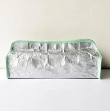 画像をギャラリービューアに読み込む, Tissue Box Cover “Jim” - Silver/Mint