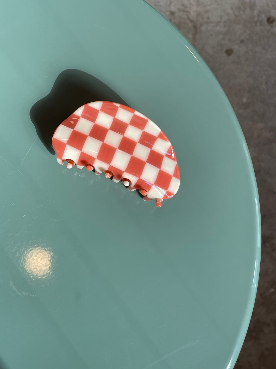 Orange Checker Clip / The Birthday Club
