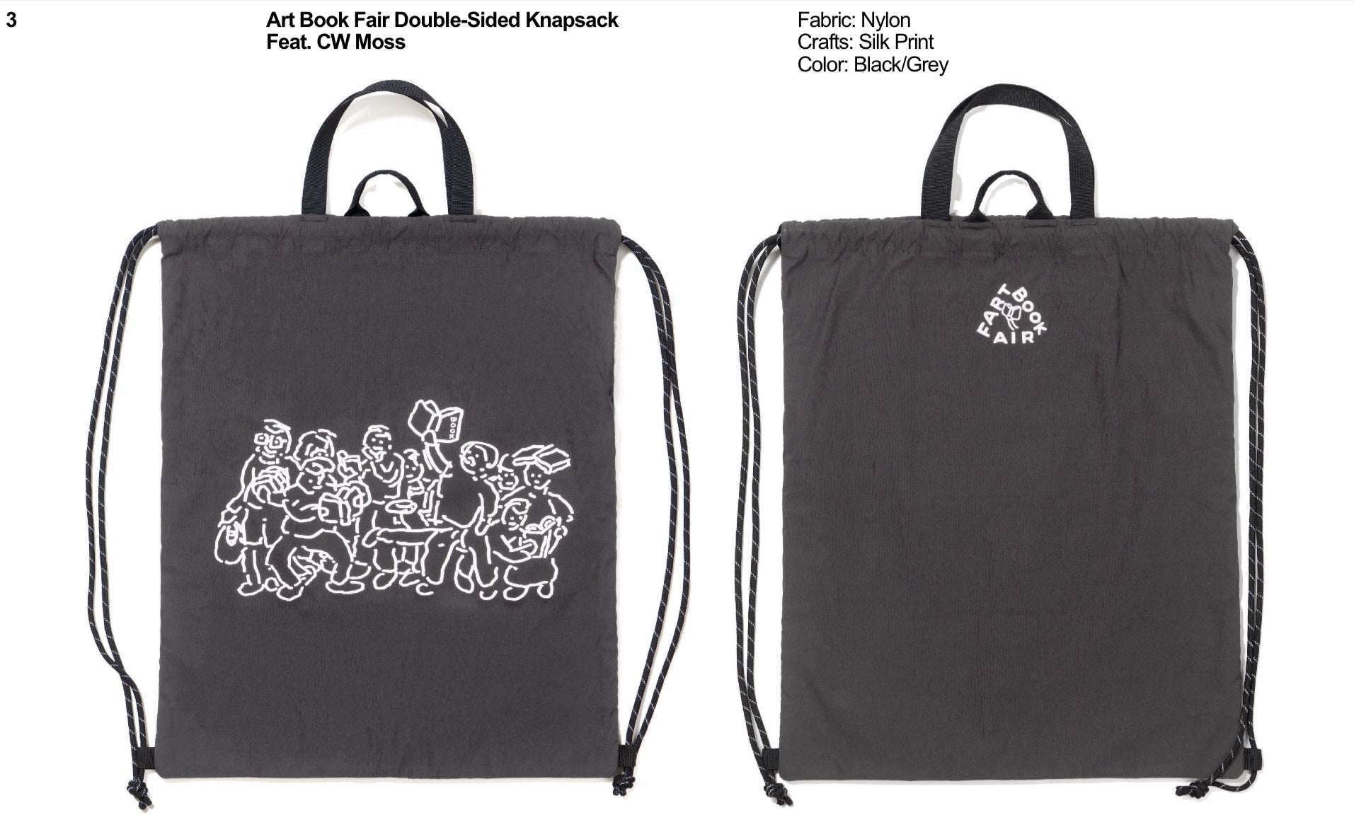 Art Book Fair Double-Sided Knapsack Feat. CW Moss / Same