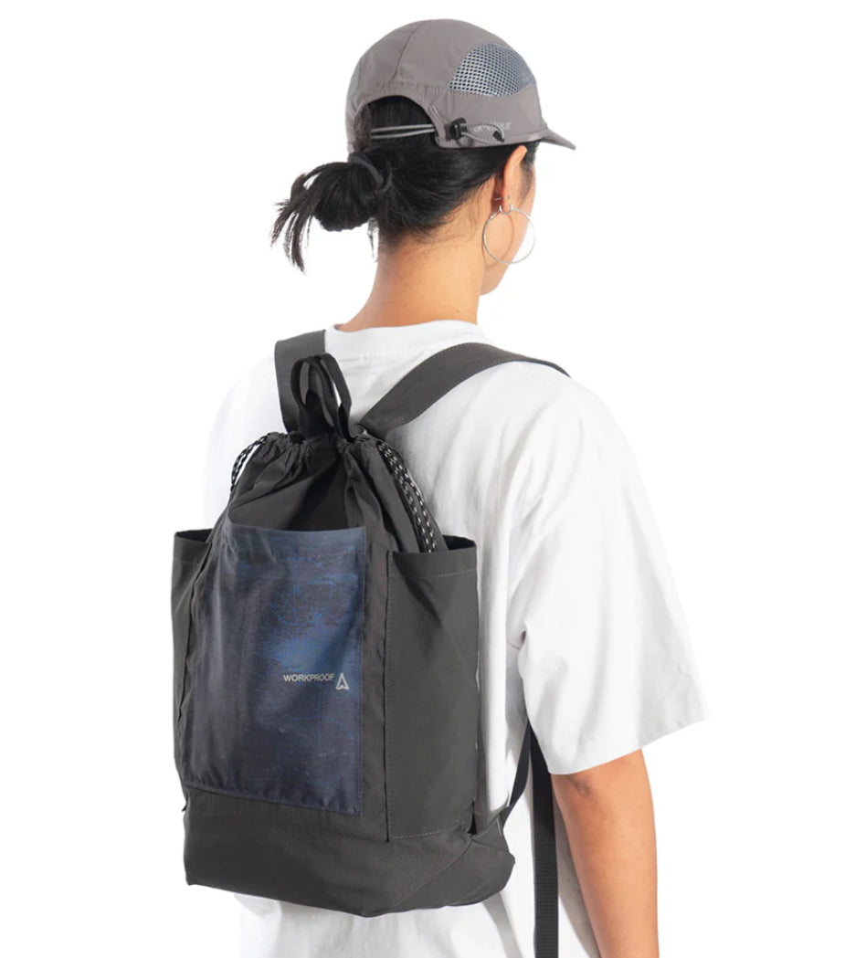 【Sale】Same PaperナップサックAmateurリュック Same Paper amateur / CC Waterproof Nylon Backpack Grey/Purple