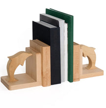 画像をギャラリービューアに読み込む, Dolphin Wood Bookends
