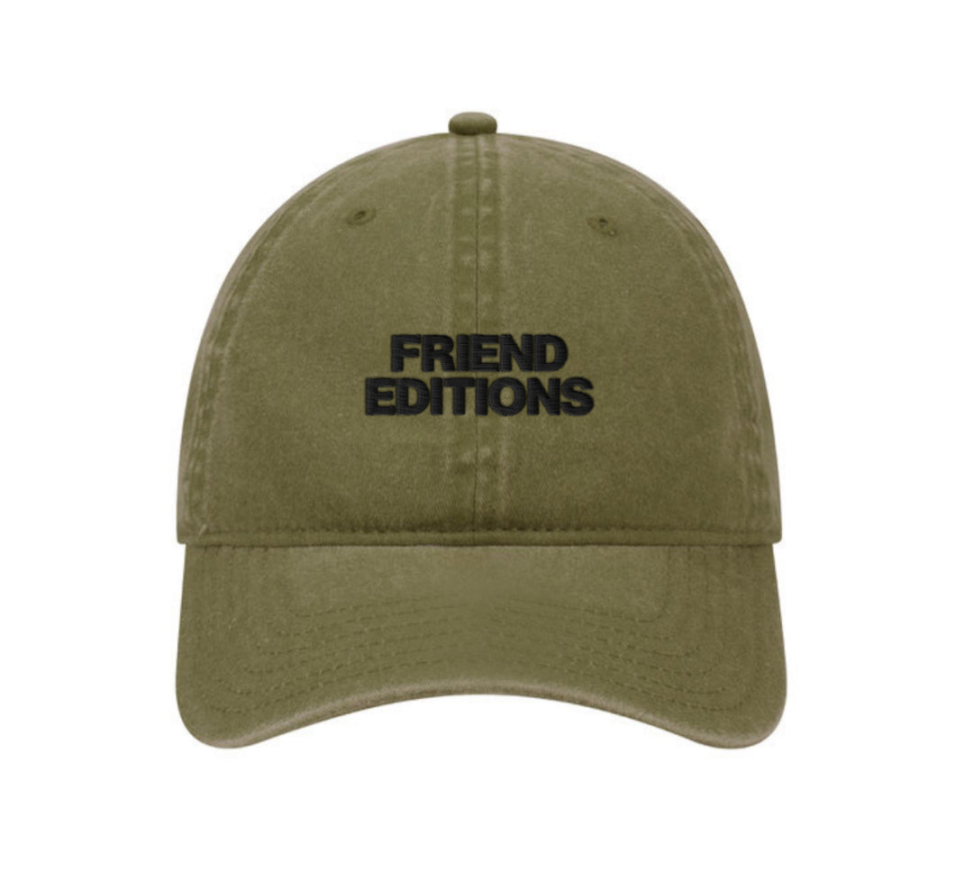 Monogram Cap  Washed Olive/Black / Friend Editions