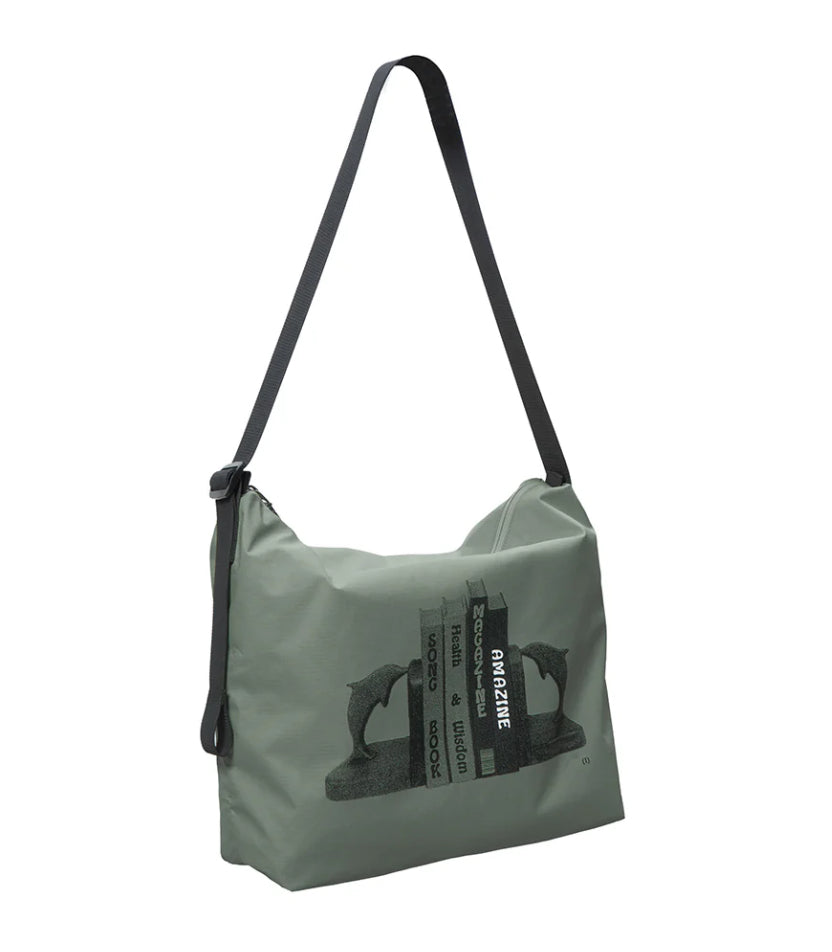 Bookend Messenger Bag Khaki Grey / Same Paper – Folks Store