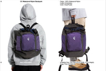 画像をギャラリービューアに読み込む, Same Paper amateur / CC Waterproof Nylon Backpack Grey/Purple
