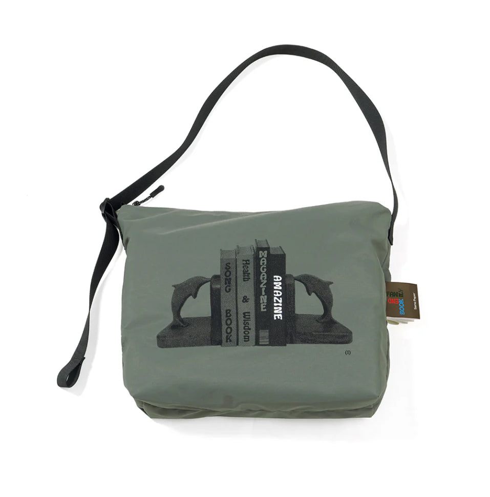 Bookend Messenger Bag Khaki Grey / Same Paper