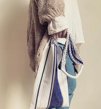 画像をギャラリービューアに読み込む, pips-basic stripe cotton hammock bag/L
